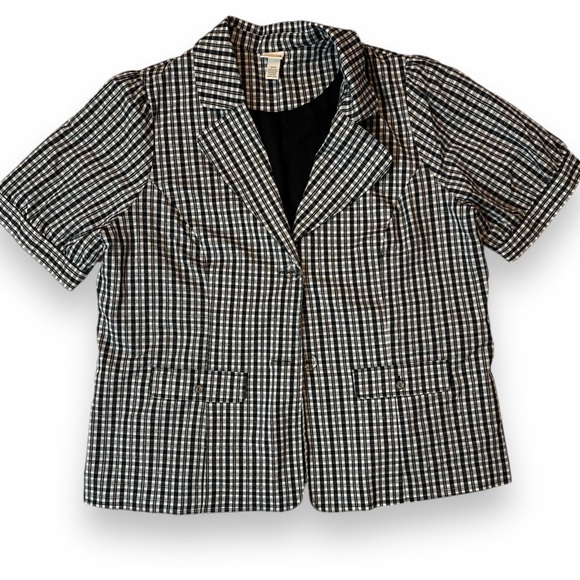 Y2K Venezia Plus Size Short Sleeve Lined Jacket/ Coat Blazer Sz 18/20 - Picture 1 of 10